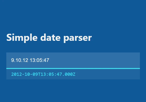 Simple Date parser